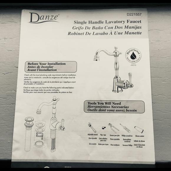 SOLD Danze “Opulence” brass single handle faucet - Picture 4 of 5